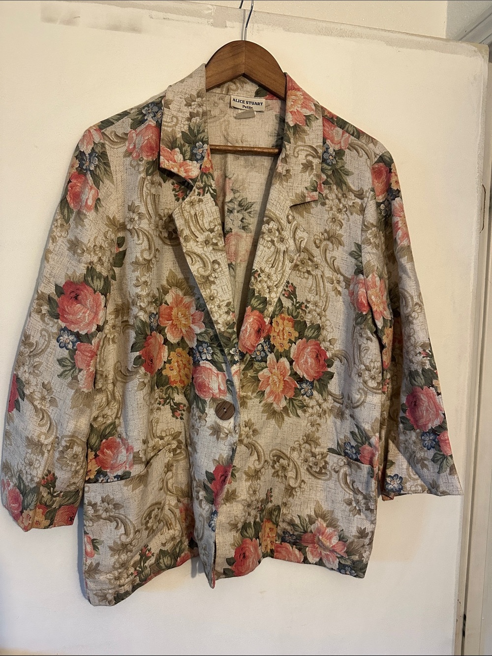 Floral Cream Blazer Jacket